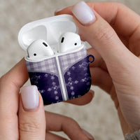 Purple Hawaii Paniolo Quilt Motif AirPods Case
