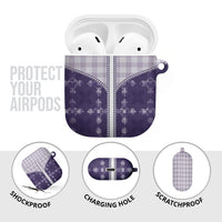Purple Hawaii Paniolo Quilt Motif AirPods Case