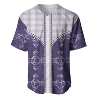 Purple Hawaii Paniolo Quilt Motif Baseball Jersey