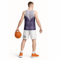 Purple Hawaii Paniolo Quilt Motif Basketball Jersey
