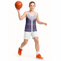 Purple Hawaii Paniolo Quilt Motif Basketball Jersey