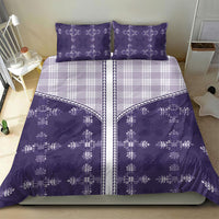 Purple Hawaii Paniolo Quilt Motif Bedding Set