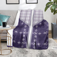 Purple Hawaii Paniolo Quilt Motif Blanket