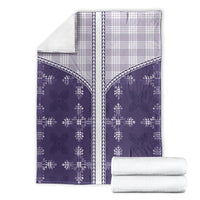 Purple Hawaii Paniolo Quilt Motif Blanket