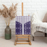 Purple Hawaii Paniolo Quilt Motif Canvas Wall Art