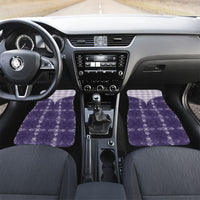 Purple Hawaii Paniolo Quilt Motif Car Mats