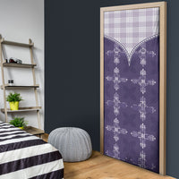 Purple Hawaii Paniolo Quilt Motif Door Cover