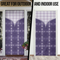 Purple Hawaii Paniolo Quilt Motif Door Cover