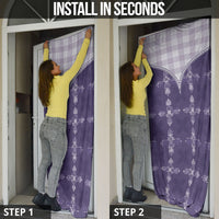 Purple Hawaii Paniolo Quilt Motif Door Cover