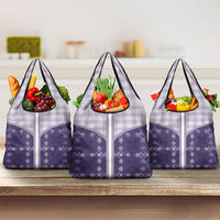 Purple Hawaii Paniolo Quilt Motif Grocery Bag