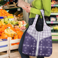 Purple Hawaii Paniolo Quilt Motif Grocery Bag
