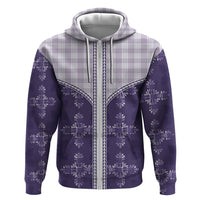 Purple Hawaii Paniolo Quilt Motif Hoodie