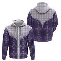Purple Hawaii Paniolo Quilt Motif Hoodie