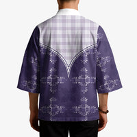 Purple Hawaii Paniolo Quilt Motif Kimono