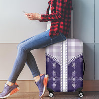 Purple Hawaii Paniolo Quilt Motif Luggage Cover