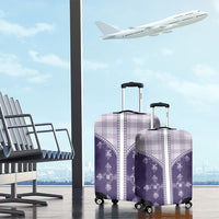 Purple Hawaii Paniolo Quilt Motif Luggage Cover