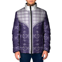 Purple Hawaii Paniolo Quilt Motif Padded Jacket