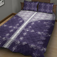 Purple Hawaii Paniolo Quilt Motif Quilt Bed Set