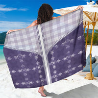 Purple Hawaii Paniolo Quilt Motif Sarong