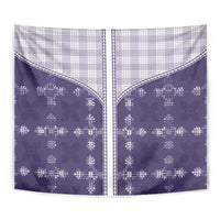 Purple Hawaii Paniolo Quilt Motif Tapestry
