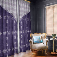 Purple Hawaii Paniolo Quilt Motif Window Curtain
