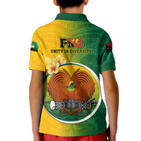 Papua New Guinea Enga Province Kid Polo Shirt Mix Coat Of Arms Polynesian Pattern LT05 - Polynesian Pride