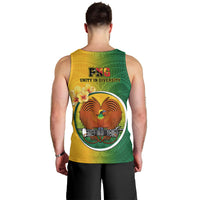 Papua New Guinea Enga Province Men Tank Top Mix Coat Of Arms Polynesian Pattern LT05 - Polynesian Pride