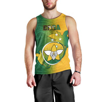 Papua New Guinea Enga Province Men Tank Top Mix Coat Of Arms Polynesian Pattern LT05 - Polynesian Pride