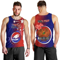 Personalized Papua New Guinea Central Province Men Tank Top Mix Coat Of Arms Polynesian Pattern LT05 - Polynesian Pride