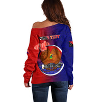Personalized Papua New Guinea Central Province Off Shoulder Sweater Mix Coat Of Arms Polynesian Pattern LT05 - Polynesian Pride