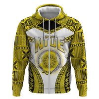 Personalised Niue The Rock Of Polynesia Hoodie Peniamina Gospel Day Yellow Version