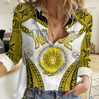 Personalised Niue The Rock Of Polynesia Women Casual Shirt Peniamina Gospel Day Yellow Version