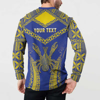 Personalised Niue The Rock Of Polynesia Button Sweatshirt Peniamina Gospel Day Blue Version