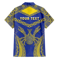 Personalised Niue The Rock Of Polynesia Family Matching Puletasi and Hawaiian Shirt Peniamina Gospel Day Blue Version
