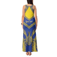 Personalised Niue The Rock Of Polynesia Tank Maxi Dress Peniamina Gospel Day Blue Version