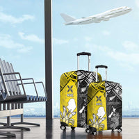 New Zealand Maori And Niue Hiapo Luggage Cover Lizard And Coconut Crab Together