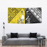 New Zealand Maori And Niue Hiapo Tapestry Lizard And Coconut Crab Together