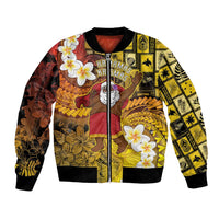 Papua New Guinea Retro Christmas Bomber Jacket Hamamas Krismas - Polynesian Pride
