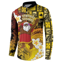 Papua New Guinea Retro Christmas Button Sweatshirt Hamamas Krismas - Polynesian Pride