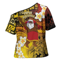 Papua New Guinea Retro Christmas Cross Shoulder Shirt Hamamas Krismas - Polynesian Pride