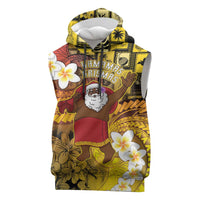 Papua New Guinea Retro Christmas Sleeveless Hoodie Hamamas Krismas - Polynesian Pride