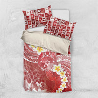 Tonga Christmas Bedding Set Kilisimasi Fiefia Retro Style Red - Polynesian Pride