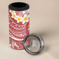 Tonga Christmas 4 in 1 Can Cooler Tumbler Kilisimasi Fiefia Retro Style Red - Polynesian Pride