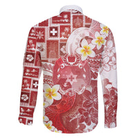 Tonga Christmas Family Matching Off The Shoulder Long Sleeve Dress and Hawaiian Shirt Kilisimasi Fiefia Retro Style Red - Polynesian Pride