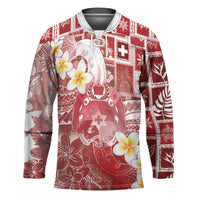Tonga Christmas Hockey Jersey Kilisimasi Fiefia Retro Style Red LT05 Unisex Red - Polynesian Pride