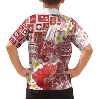 Tonga Christmas Kid Hawaiian Shirt Kilisimasi Fiefia Retro Style Red - Polynesian Pride