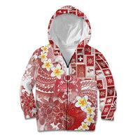Tonga Christmas Kid Hoodie Kilisimasi Fiefia Retro Style Red - Polynesian Pride