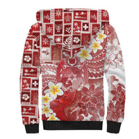 Tonga Christmas Sherpa Hoodie Kilisimasi Fiefia Retro Style Red - Polynesian Pride