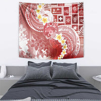 Tonga Christmas Tapestry Kilisimasi Fiefia Retro Style Red - Polynesian Pride