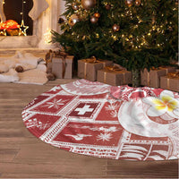 Tonga Christmas Tree Skirt Kilisimasi Fiefia Retro Style Red - Polynesian Pride